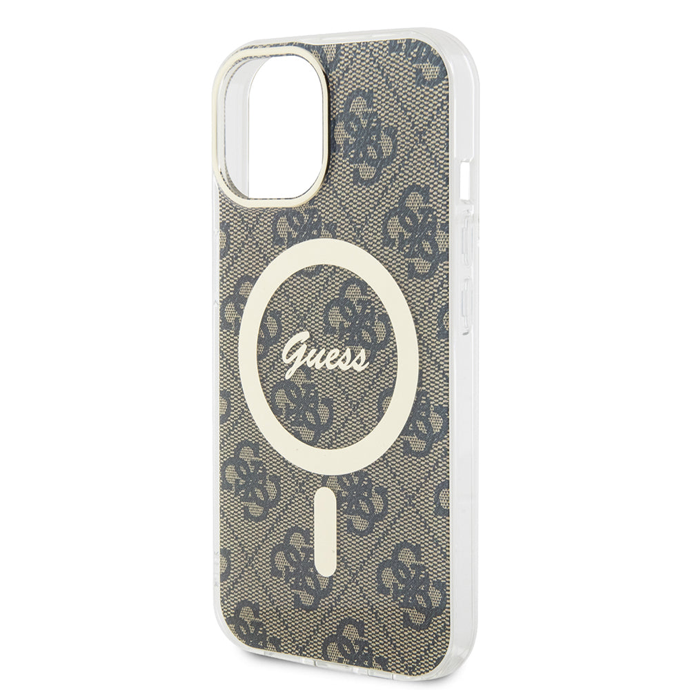 Futrola MagSafe za Apple iPhone 15 Plus, Guess, IML 4G, Smeđa