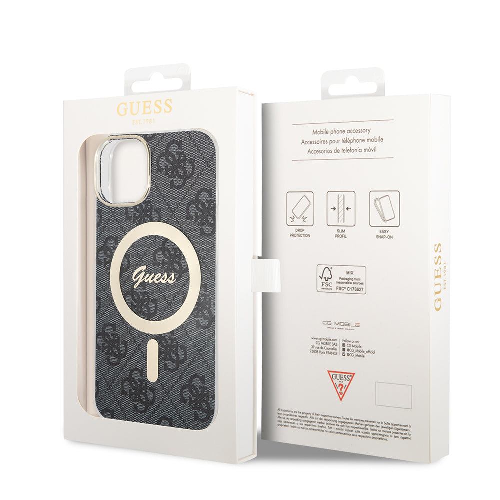 MagSafe futrola za Apple iPhone 15 Plus, Guess, IML 4G, Crna