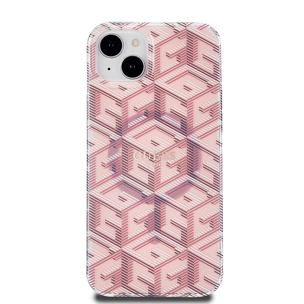 MagSafe futrola za Apple iPhone 15 Plus, Guess, IML Gcube, Roza