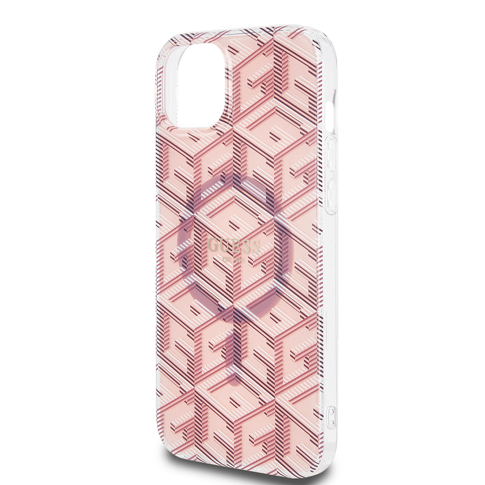 MagSafe futrola za Apple iPhone 15 Plus, Guess, IML Gcube, Roza