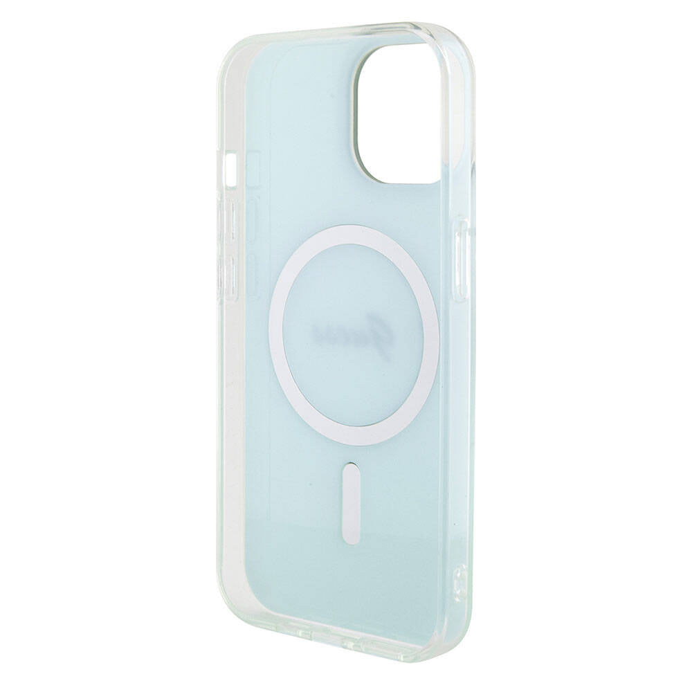 MagSafe futrola za Apple iPhone 15 Plus, Guess, IML Iridescent, Tirkizna
