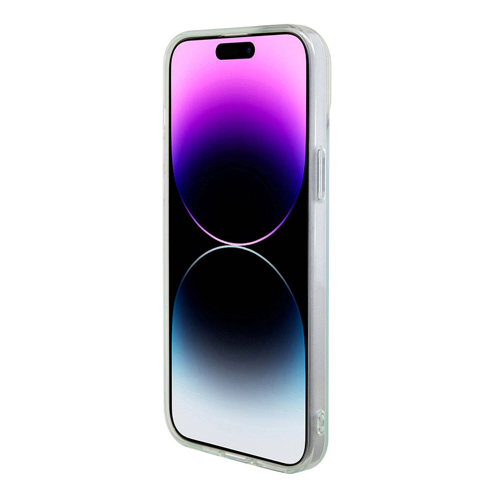 MagSafe futrola za Apple iPhone 15 Plus, Guess, IML Iridescent, Tirkizna