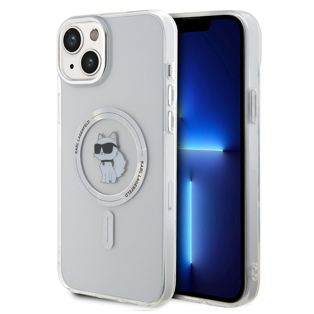 Futrola MagSafe za Apple iPhone 15 Plus / 14 Plus, Karl Lagerfeld, IML Choupette, Prozirna