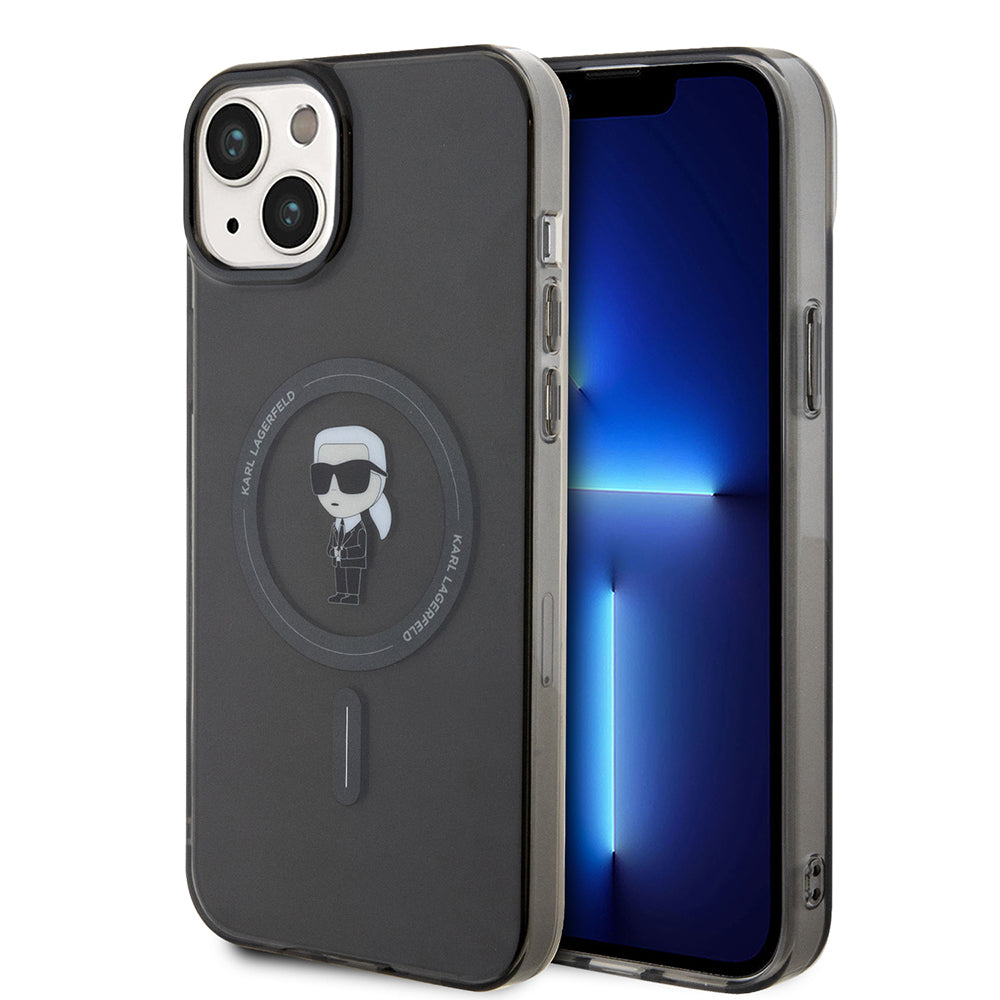 MagSafe futrola za Apple iPhone 15 Plus, Karl Lagerfeld, IML Ikonik Karl, Crna