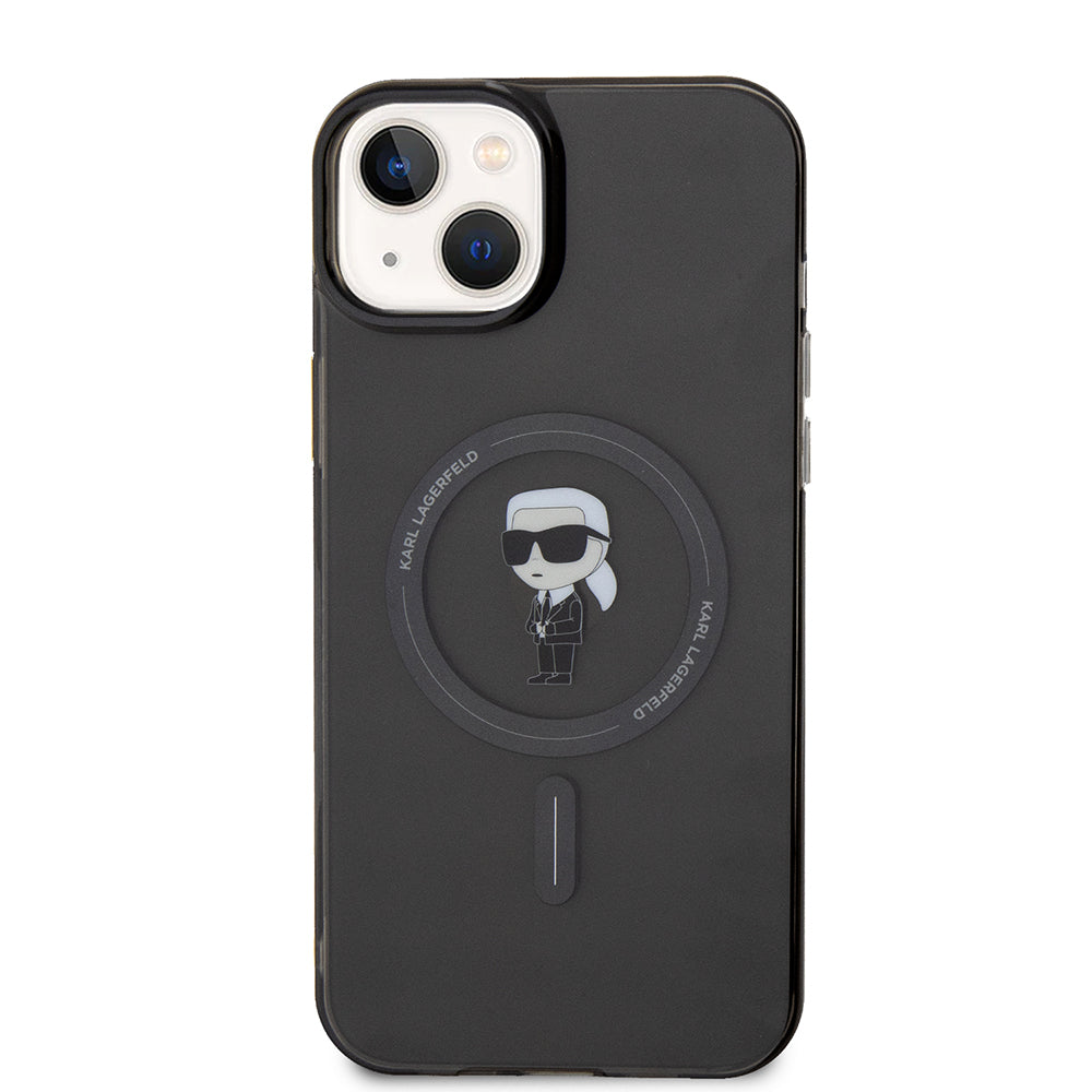 MagSafe futrola za Apple iPhone 15 Plus, Karl Lagerfeld, IML Ikonik Karl, Crna
