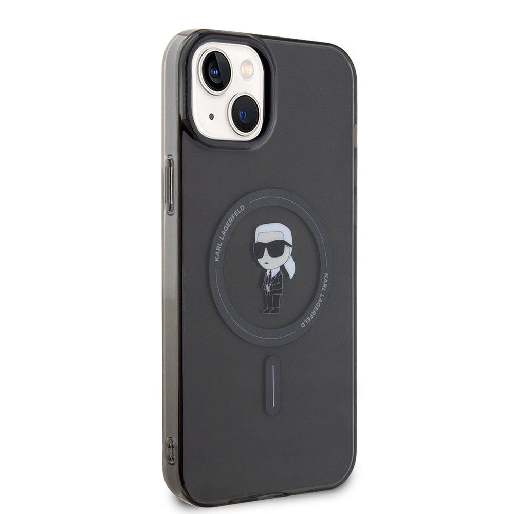 MagSafe futrola za Apple iPhone 15 Plus, Karl Lagerfeld, IML Ikonik Karl, Crna