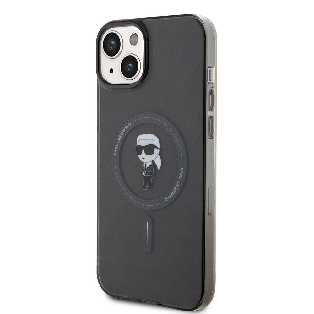 MagSafe futrola za Apple iPhone 15 Plus, Karl Lagerfeld, IML Ikonik Karl, Crna