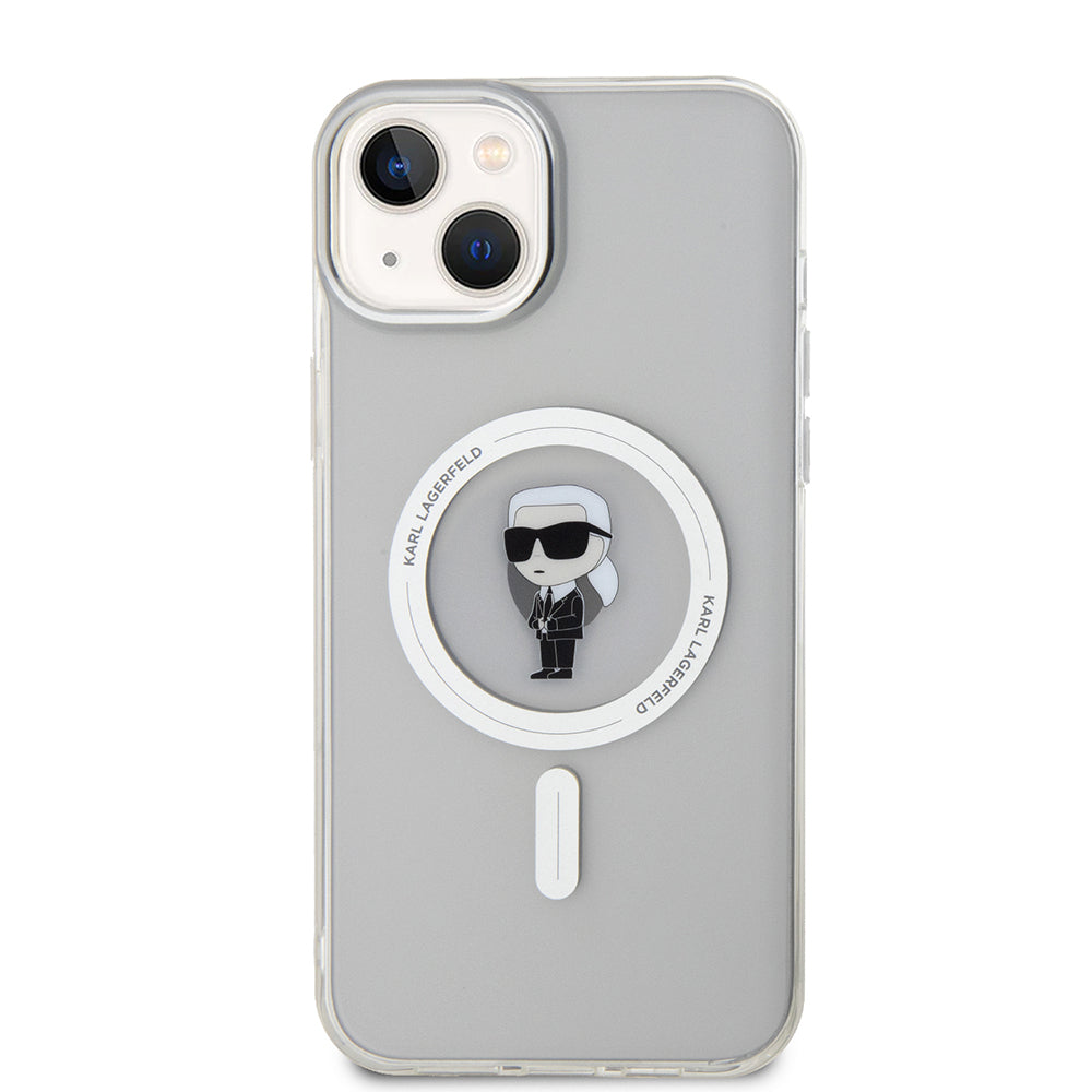 Futrola MagSafe za Apple iPhone 15 Plus, Karl Lagerfeld, IML Ikonik Karl, Prozirna