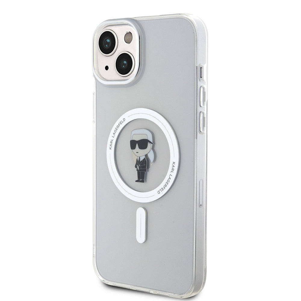 Futrola MagSafe za Apple iPhone 15 Plus, Karl Lagerfeld, IML Ikonik Karl, Prozirna
