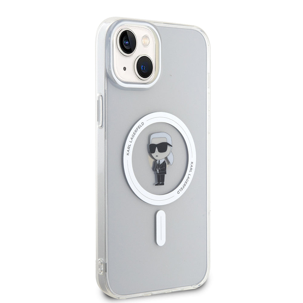 Futrola MagSafe za Apple iPhone 15 Plus, Karl Lagerfeld, IML Ikonik Karl, Prozirna