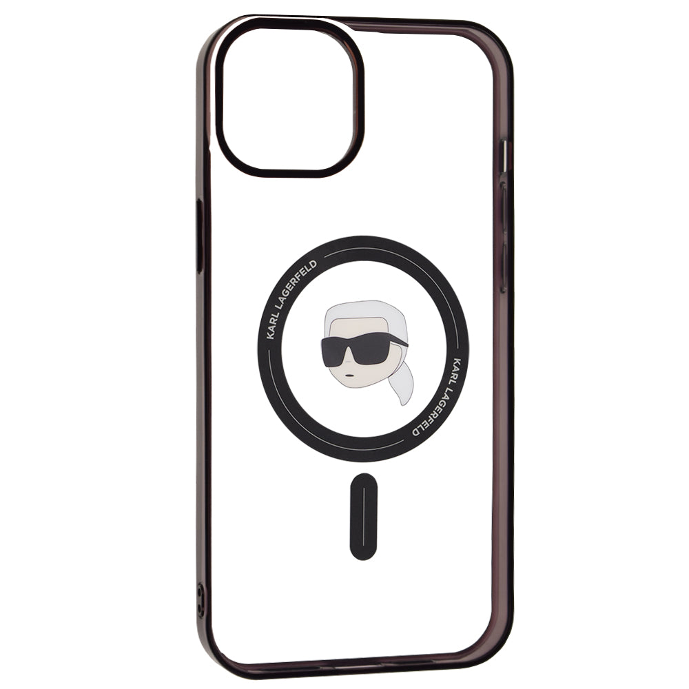 Futrola MagSafe za Apple iPhone 15 Plus, Karl Lagerfeld, IML Karl's Head, Prozirna