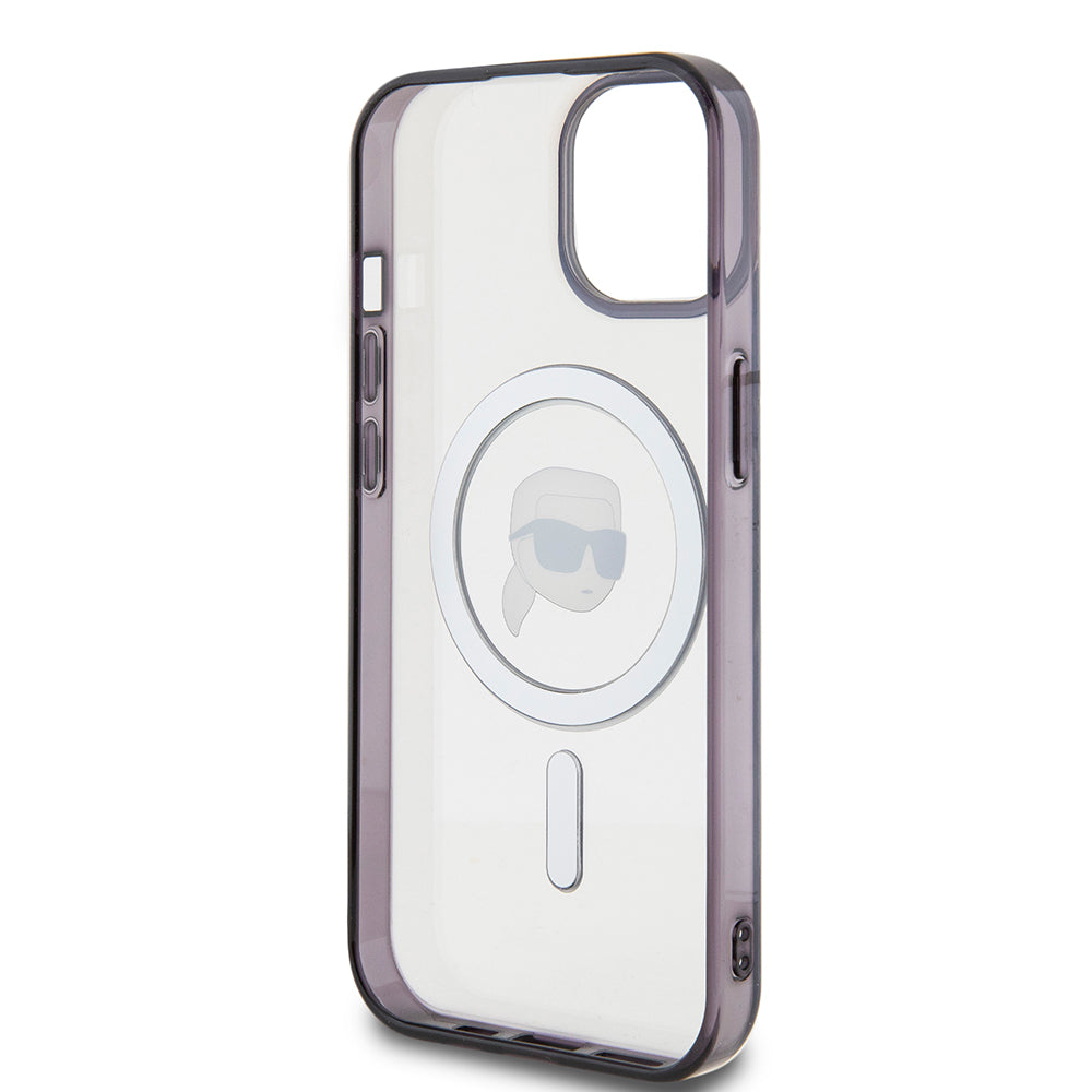Futrola MagSafe za Apple iPhone 15 Plus, Karl Lagerfeld, IML Karl's Head, Prozirna