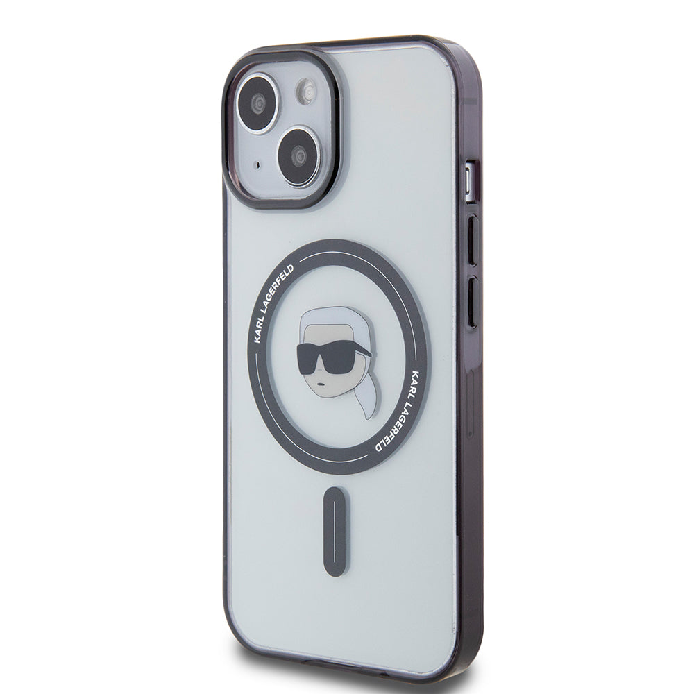 Futrola MagSafe za Apple iPhone 15 Plus, Karl Lagerfeld, IML Karl's Head, Prozirna