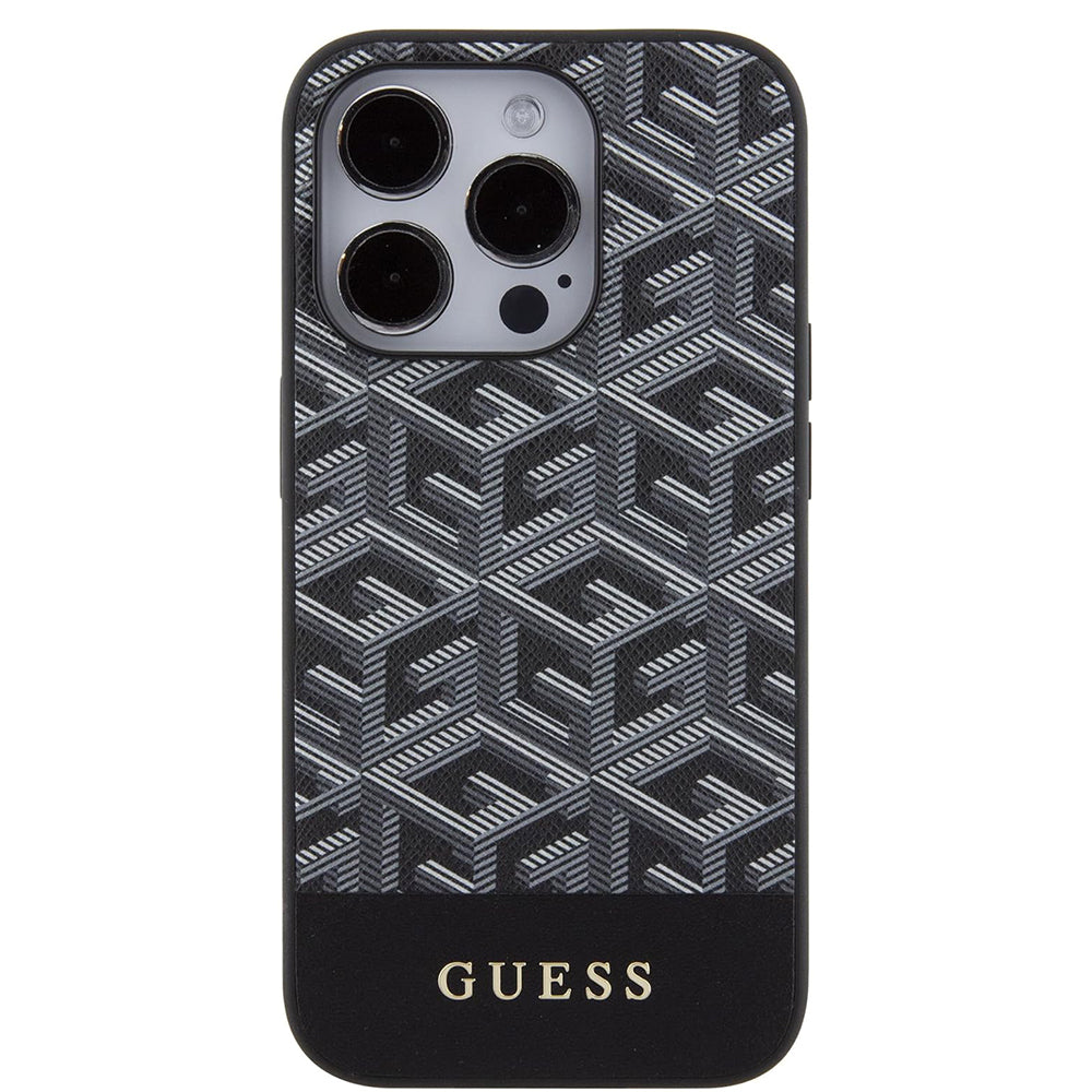 MagSafe futrola za Apple iPhone 15 Pro, Guess, GCube Stripes, Crna