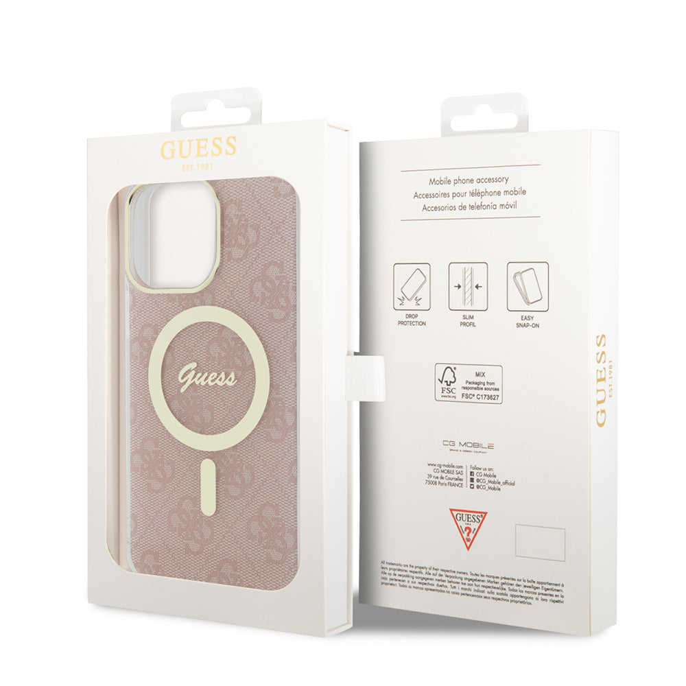 MagSafe futrola za Apple iPhone 15 Pro, Guess, IML 4G, Roza