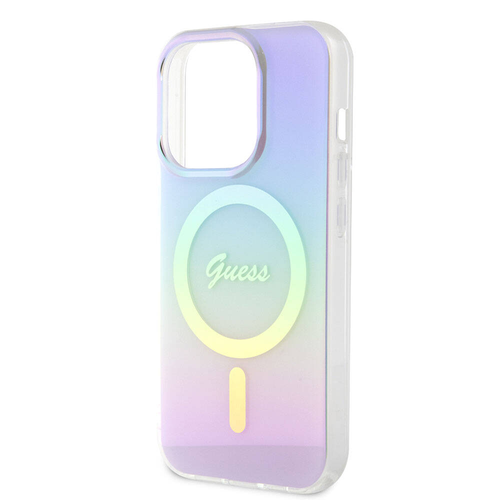 MagSafe futrola za Apple iPhone 15 Pro, Guess, IML Iridescent, Ljubičasta