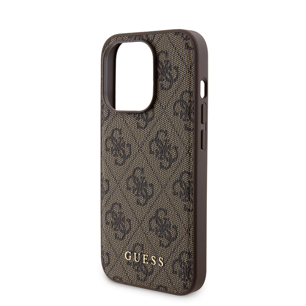MagSafe futrola za Apple iPhone 15 Pro, Guess, Powerbank 4G Metal Logo, Smeđa