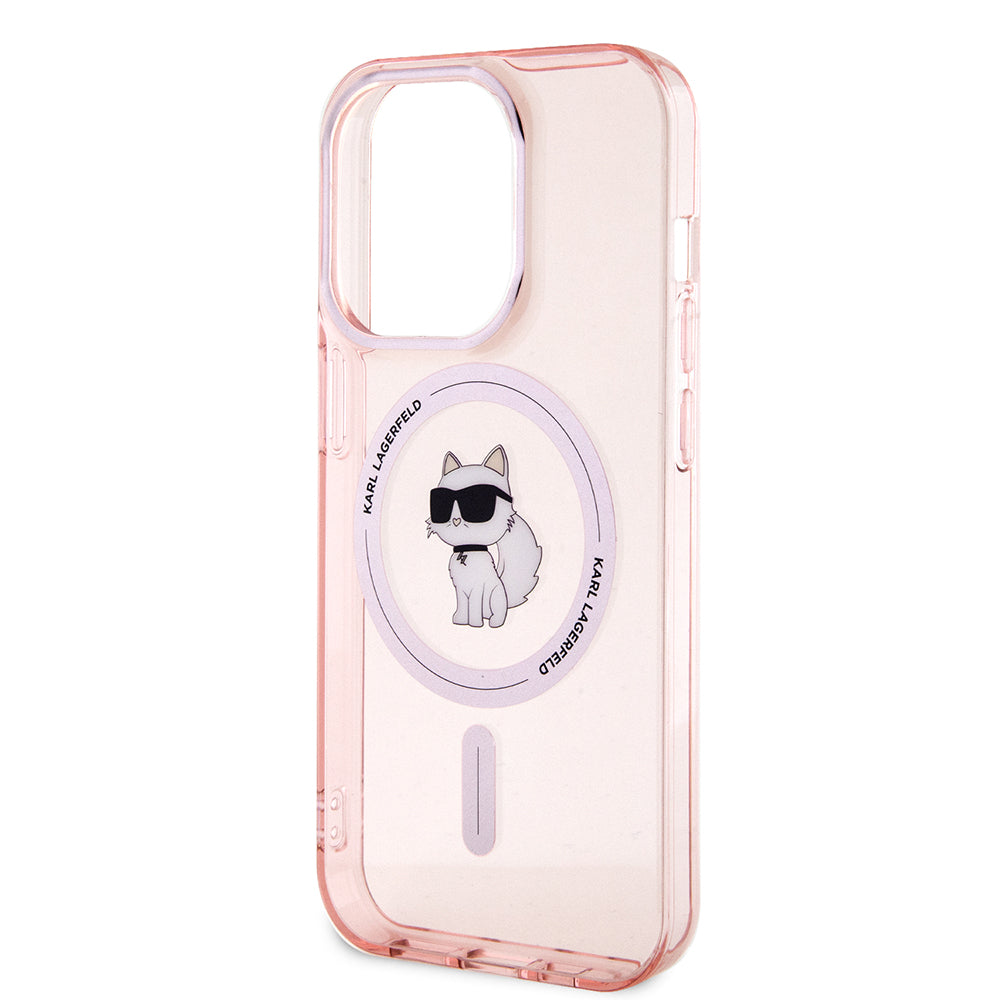 Futrola MagSafe za Apple iPhone 15 Pro, Karl Lagerfeld, IML Choupette, Roza