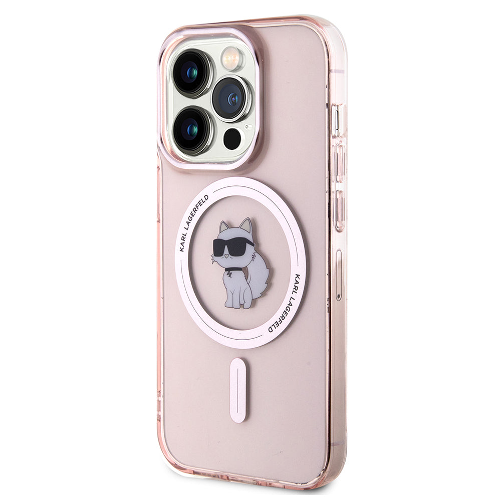 Futrola MagSafe za Apple iPhone 15 Pro, Karl Lagerfeld, IML Choupette, Roza