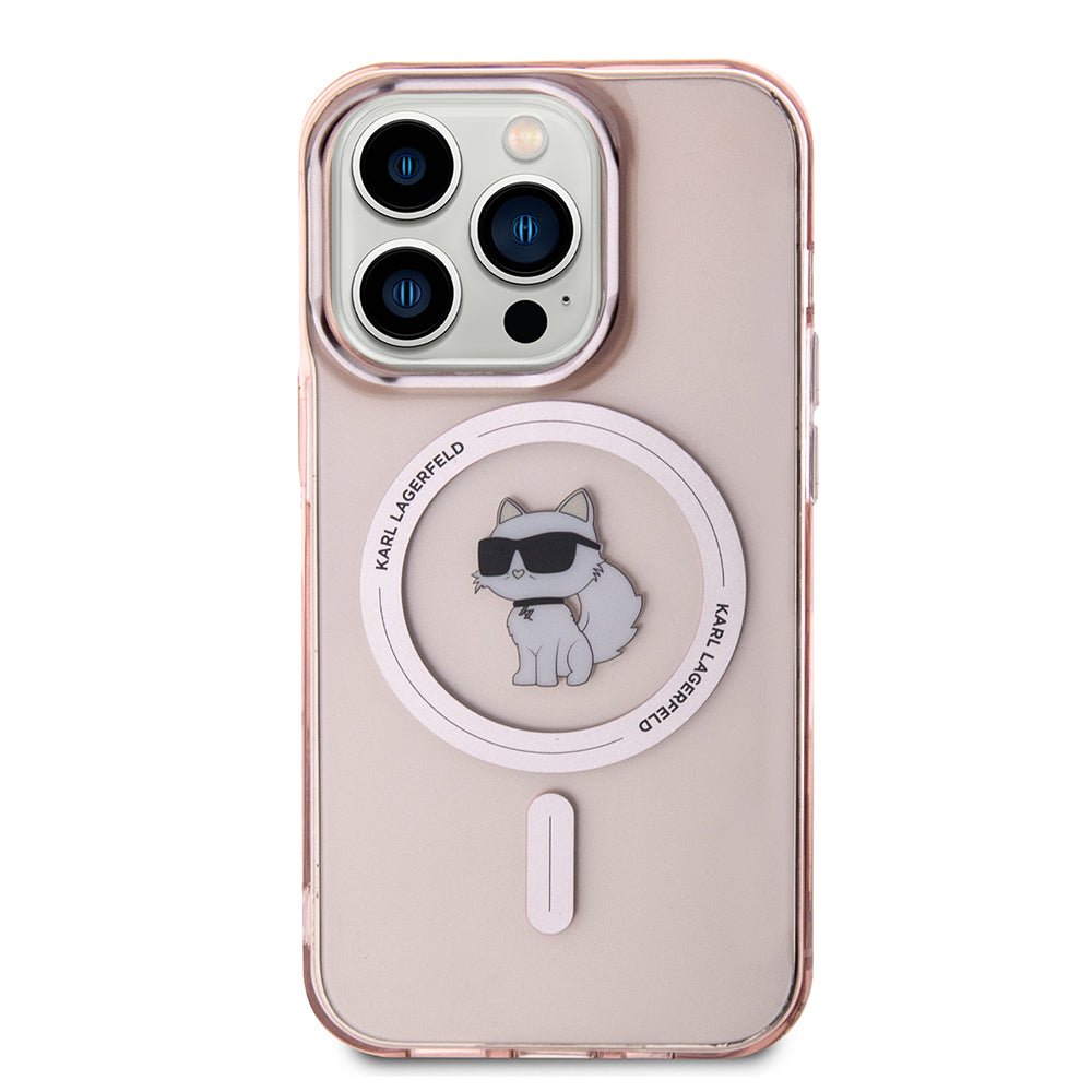 Futrola MagSafe za Apple iPhone 15 Pro, Karl Lagerfeld, IML Choupette, Roza