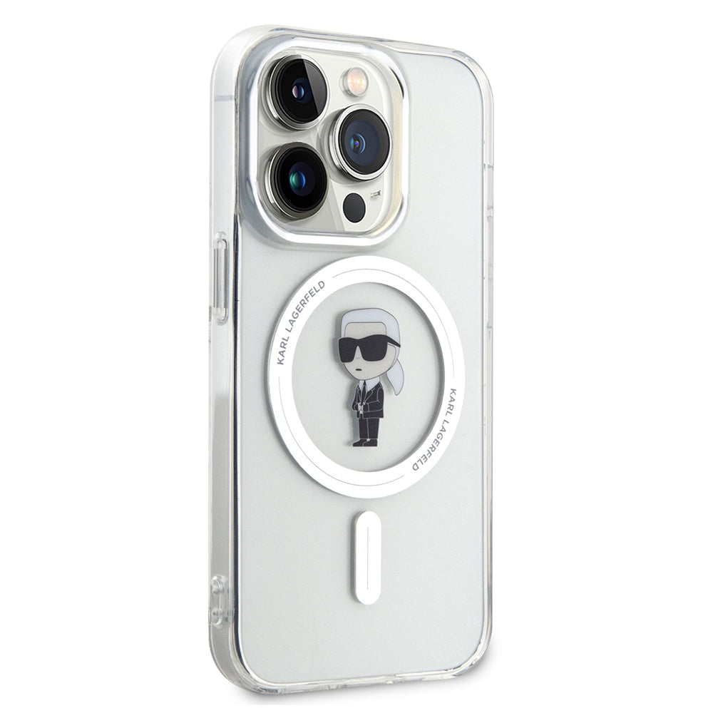 MagSafe futrola za Apple iPhone 15 Pro, Karl Lagerfeld, IML Ikonik Karl, Prozirna