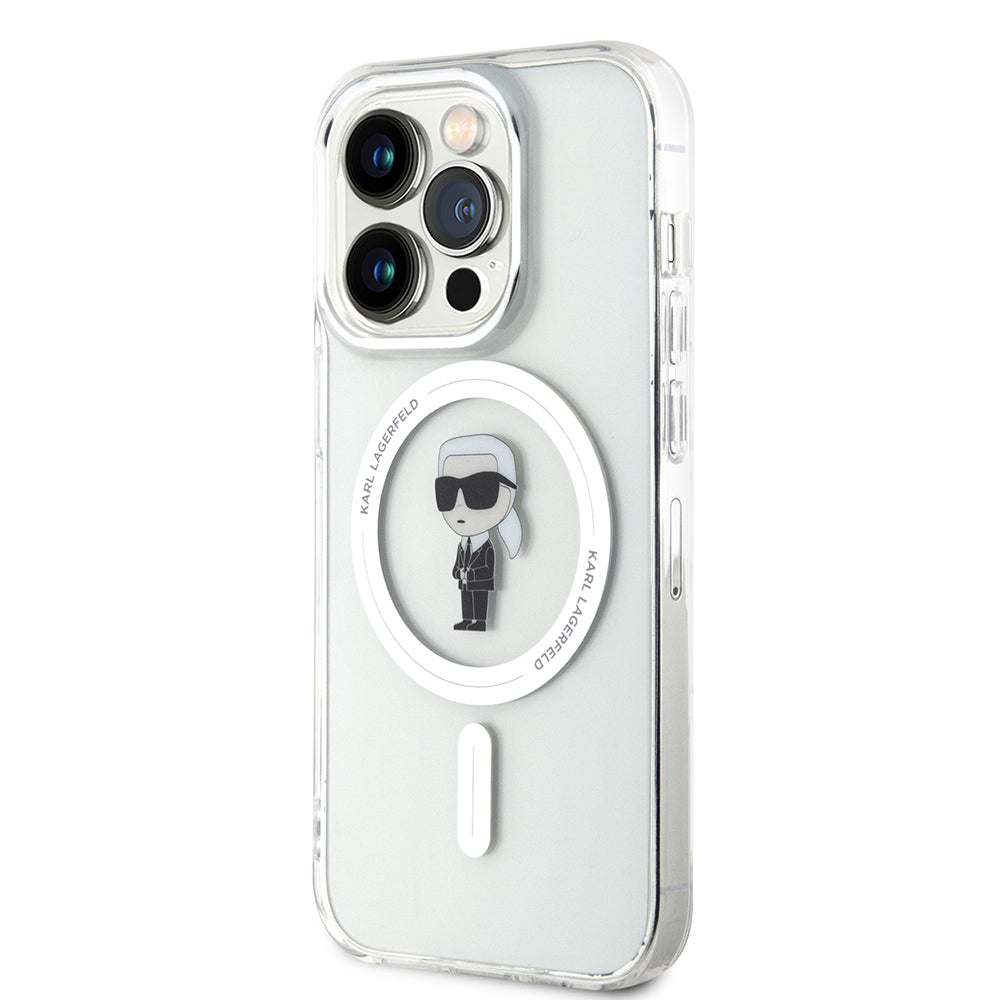 MagSafe futrola za Apple iPhone 15 Pro, Karl Lagerfeld, IML Ikonik Karl, Prozirna