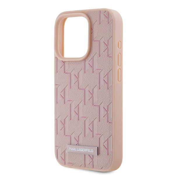 MagSafe futrola za Apple iPhone 15 Pro, Karl Lagerfeld, Monogram Metal Logo, Roza