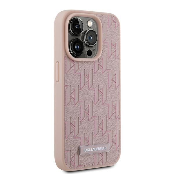 MagSafe futrola za Apple iPhone 15 Pro, Karl Lagerfeld, Monogram Metal Logo, Roza