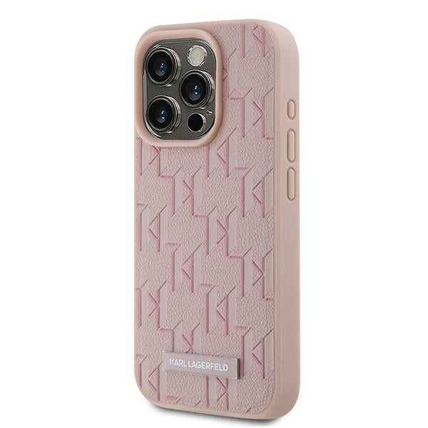 MagSafe futrola za Apple iPhone 15 Pro, Karl Lagerfeld, Monogram Metal Logo, Roza