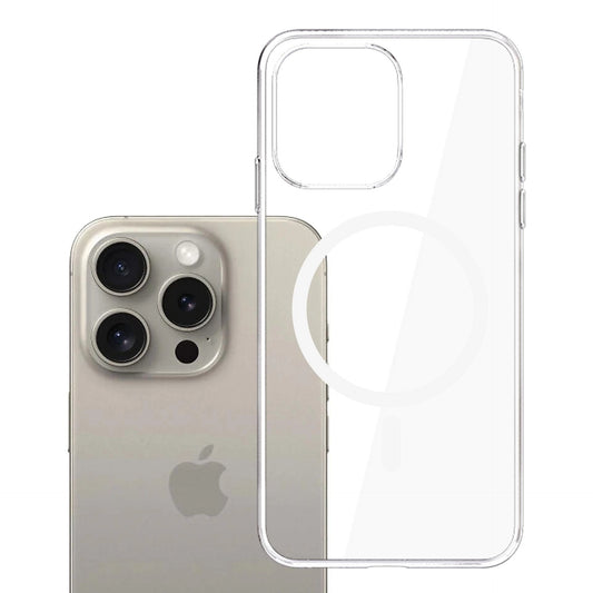 MagSafe futrola za Apple iPhone 15 Pro Max, 3MK, Clear MagCase, Prozirna