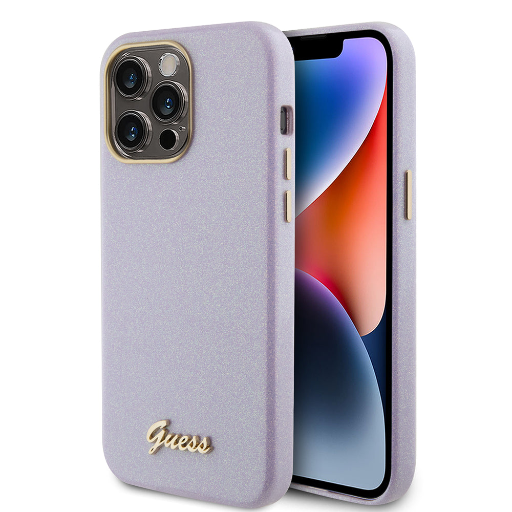 Futrola MagSafe za Apple iPhone 15 Pro Max, Guess, Glitter Full Wrapped, Ljubičasta GUHCP15XPGMCSL