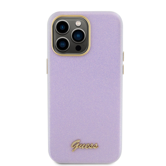 Futrola MagSafe za Apple iPhone 15 Pro Max, Guess, Glitter Full Wrapped, Ljubičasta GUHCP15XPGMCSL