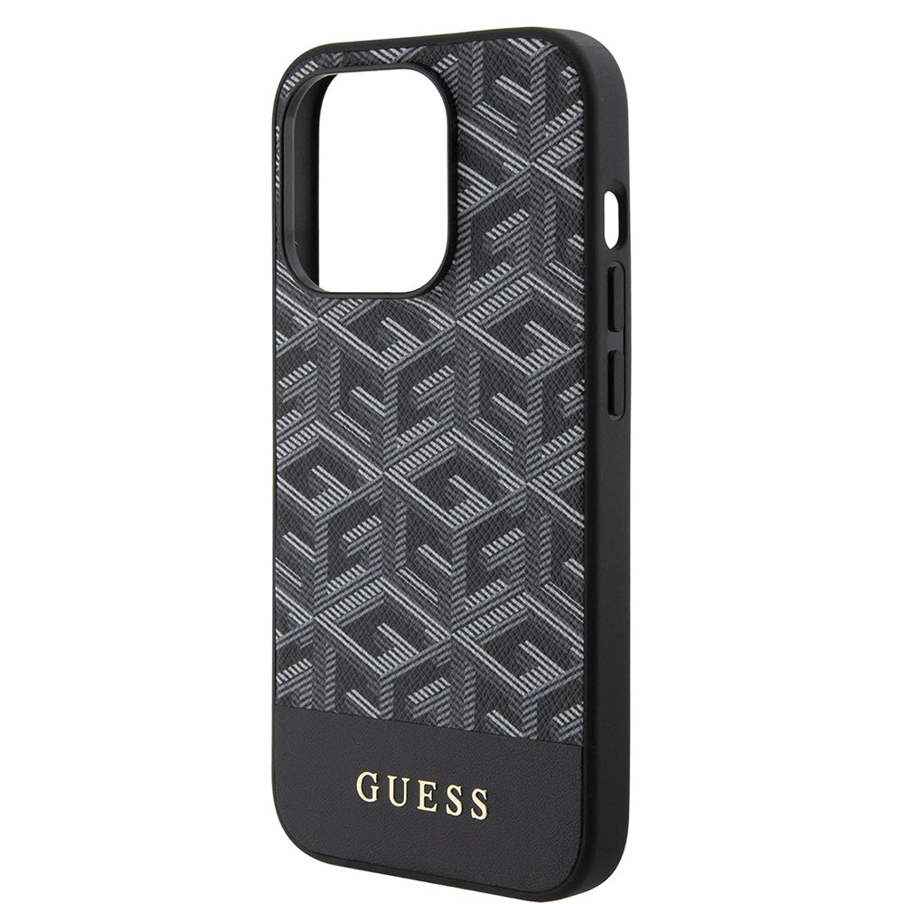 MagSafe futrola za Apple iPhone 15 Pro Max, Guess, PU G Cube, Crna