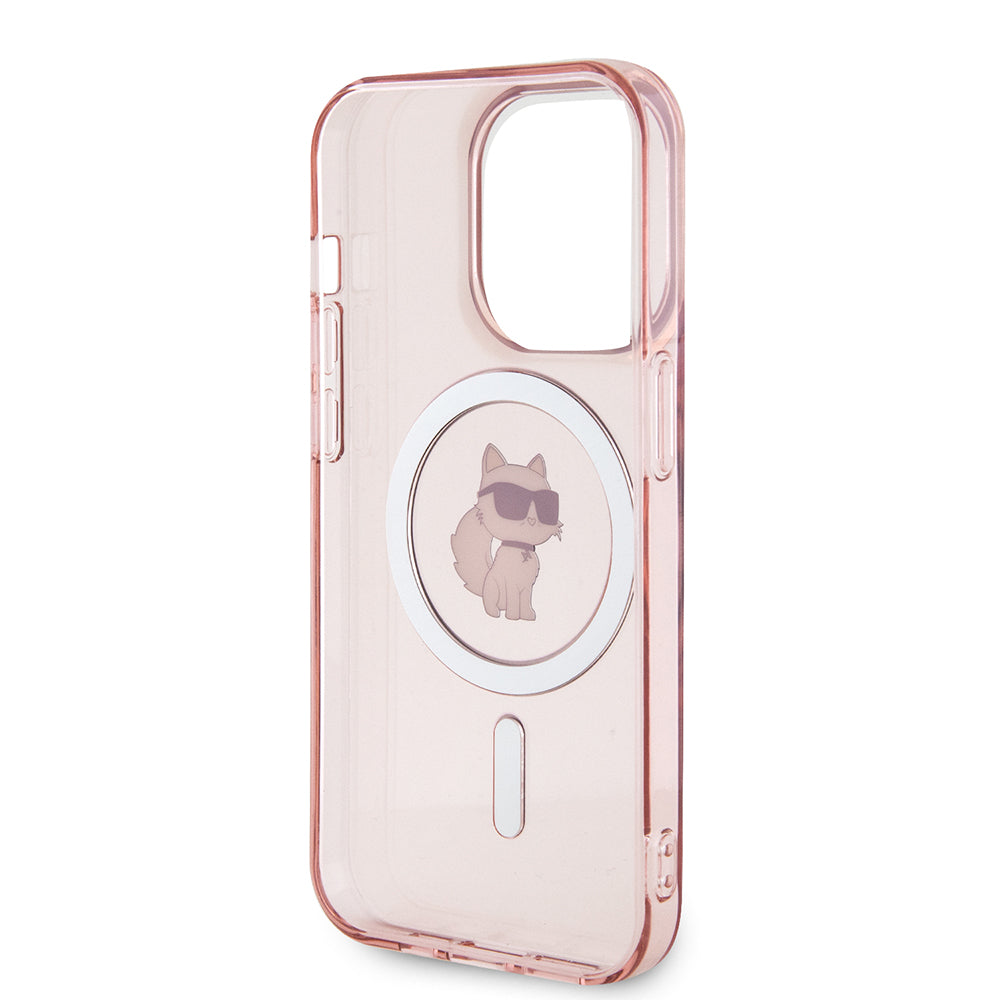 Futrola MagSafe za Apple iPhone 15 Pro Max, Karl Lagerfeld, IML Choupette, Roza