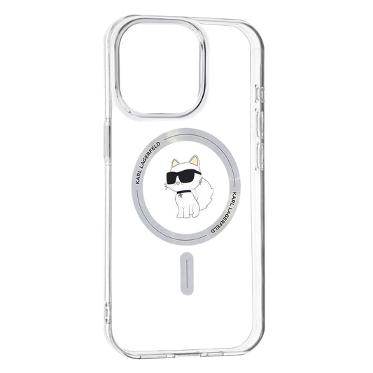 Futrola MagSafe za Apple iPhone 15 Pro Max, Karl Lagerfeld, IML Choupette, Prozirna