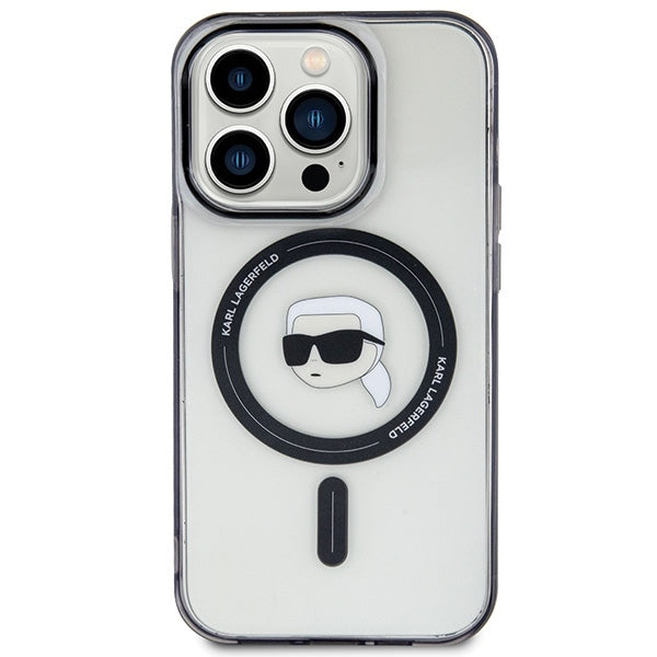 Futrola MagSafe za Apple iPhone 15 Pro Max, Karl Lagerfeld, IML Karl's Head, Prozirna