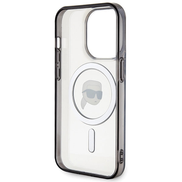 Futrola MagSafe za Apple iPhone 15 Pro Max, Karl Lagerfeld, IML Karl's Head, Prozirna