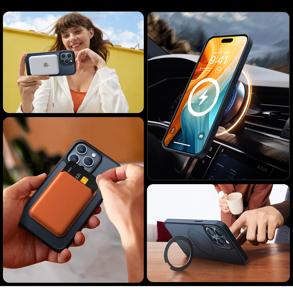 MagSafe futrola za Apple iPhone 15 Pro Max, Torras, Ostand, Crna