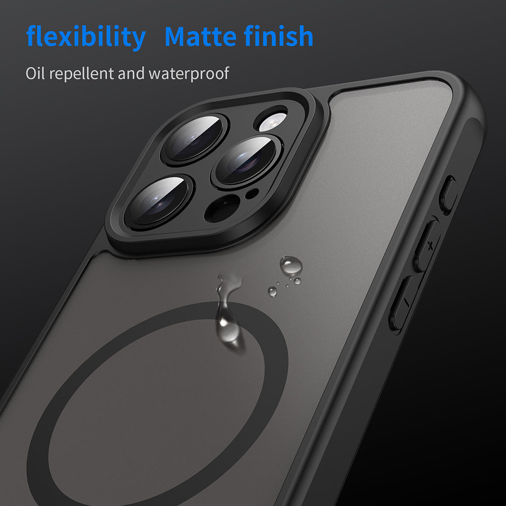 MagSafe futrola za Apple iPhone 15 Pro, Techsuit, HaloFrost II, Crna