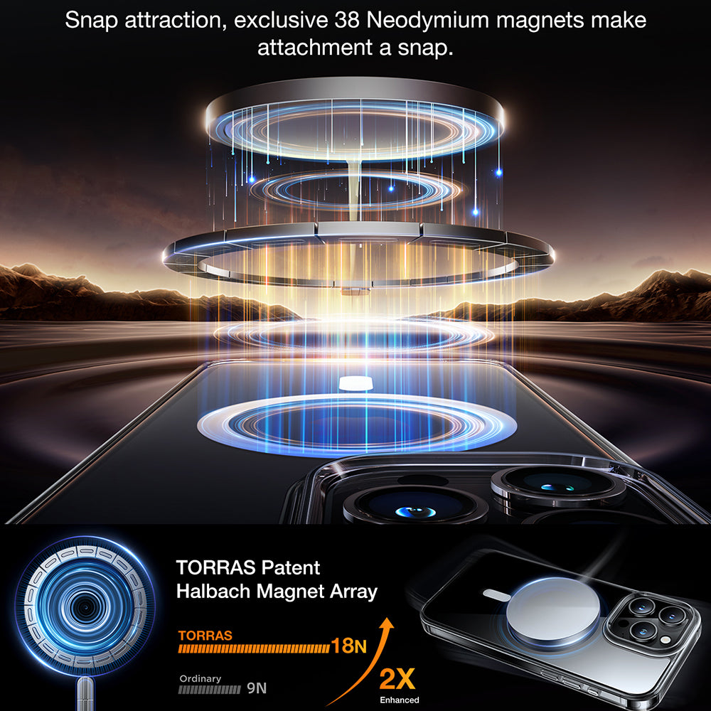 MagSafe futrola za Apple iPhone 15 Pro, Torras, Diamond, Prozirna