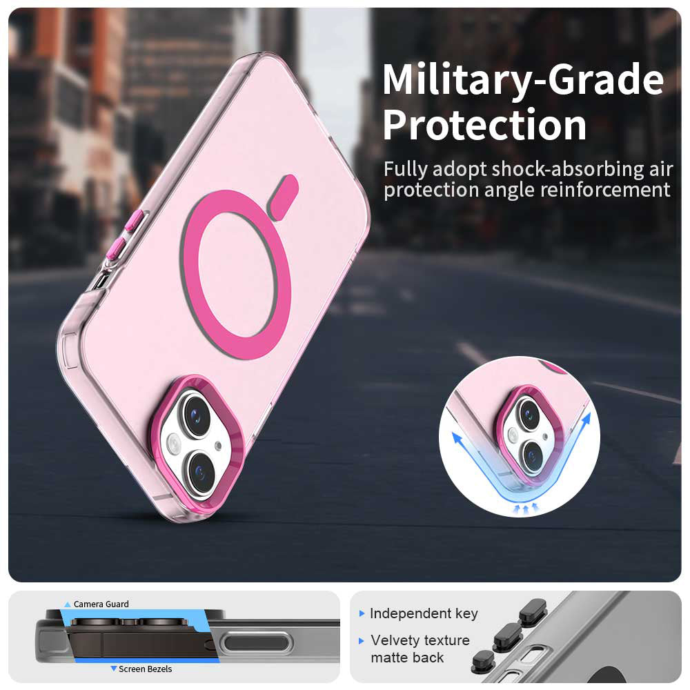 MagSafe futrola za Apple iPhone 15, Techsuit, CandyCase, Roza