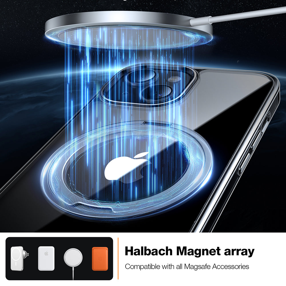 MagSafe futrola za Apple iPhone 15, Torras, Ostand Pro, Prozirna