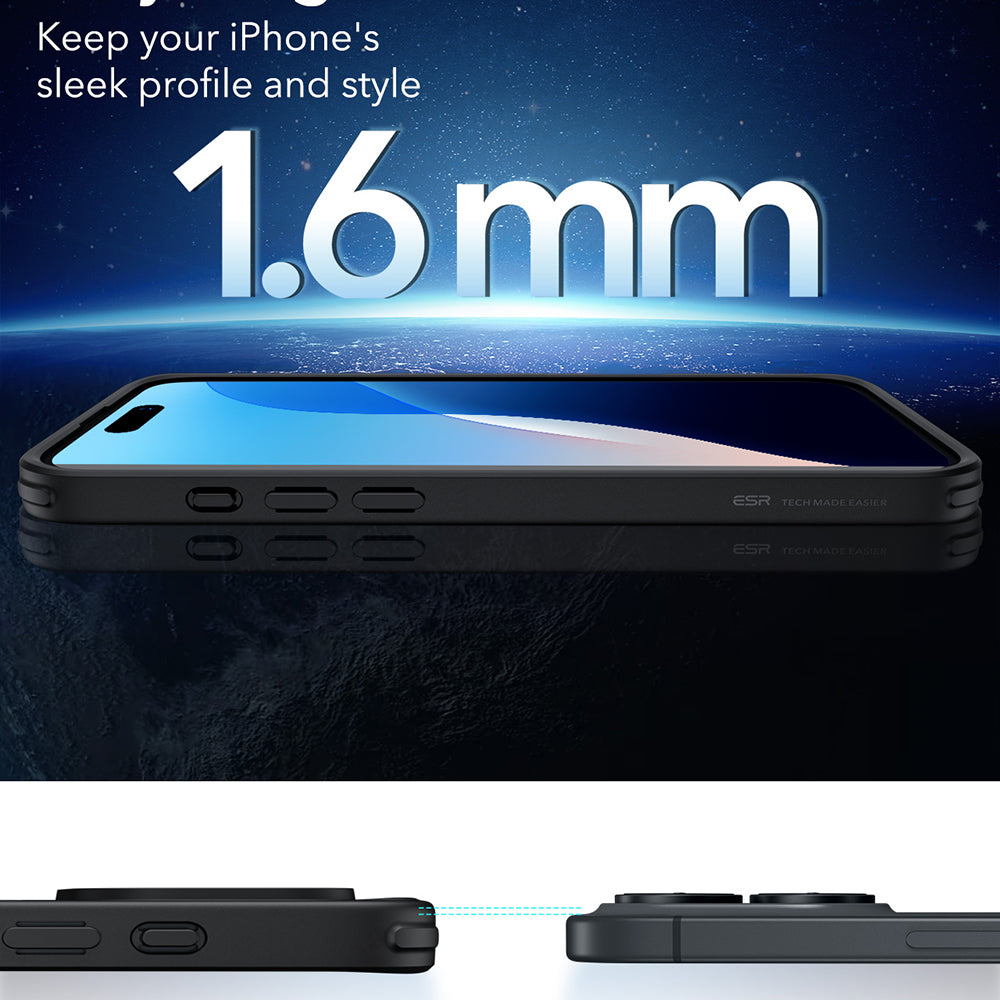 Husa MagSafe za Apple iPhone 16, ESR, Classic Hybrid, Crna Satinirana