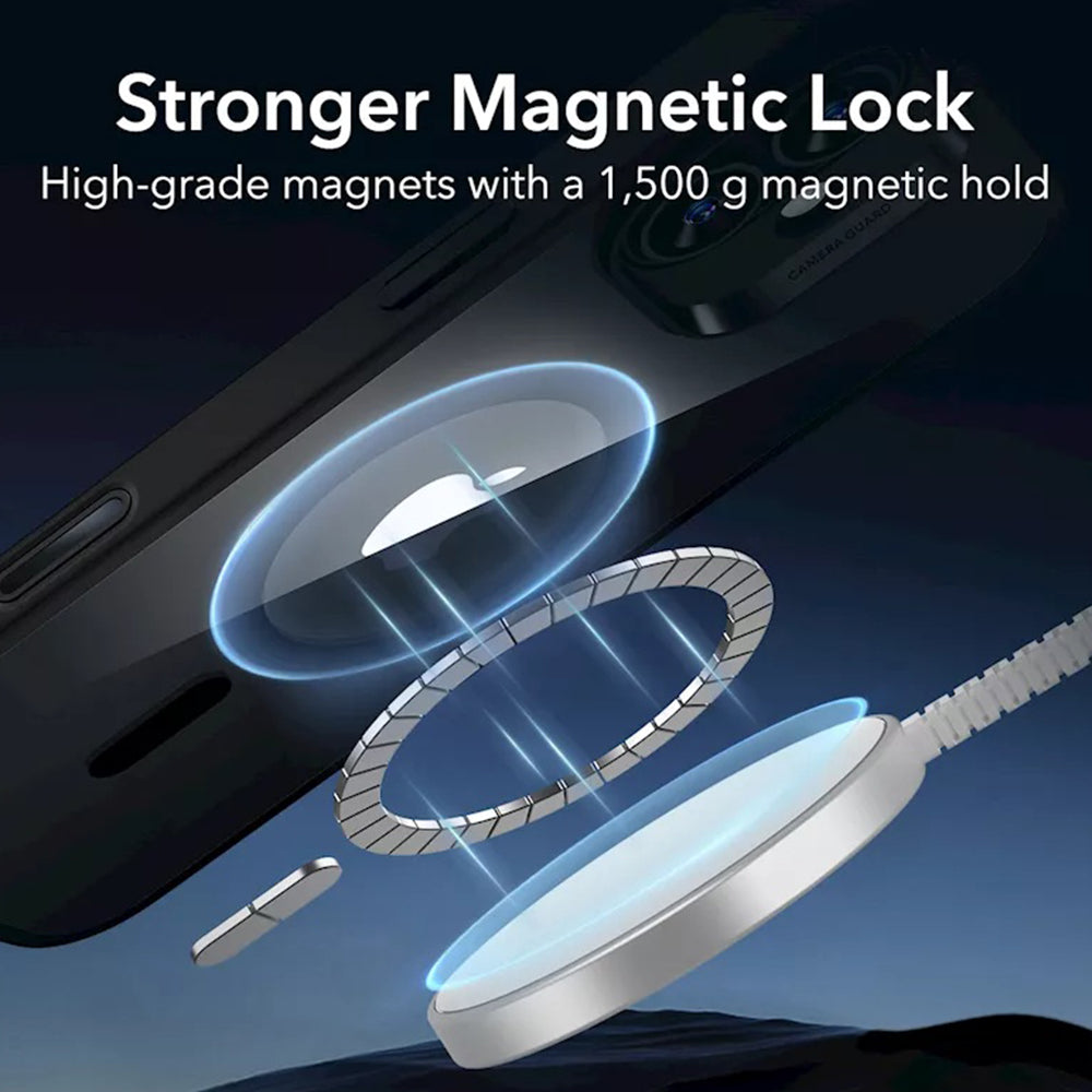 Futrola MagSafe za Apple iPhone 16, ESR, Classic Hybrid Slide, Crno Prozirna