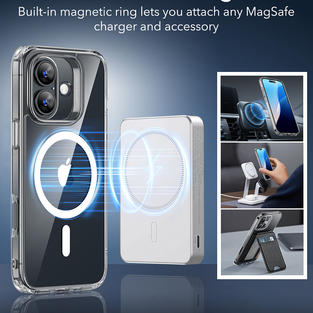 Futrola MagSafe za Apple iPhone 16, ESR, Classic Hybrid, Prozirna