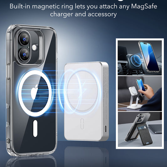 Futrola MagSafe za Apple iPhone 16, ESR, Classic Hybrid, Prozirna