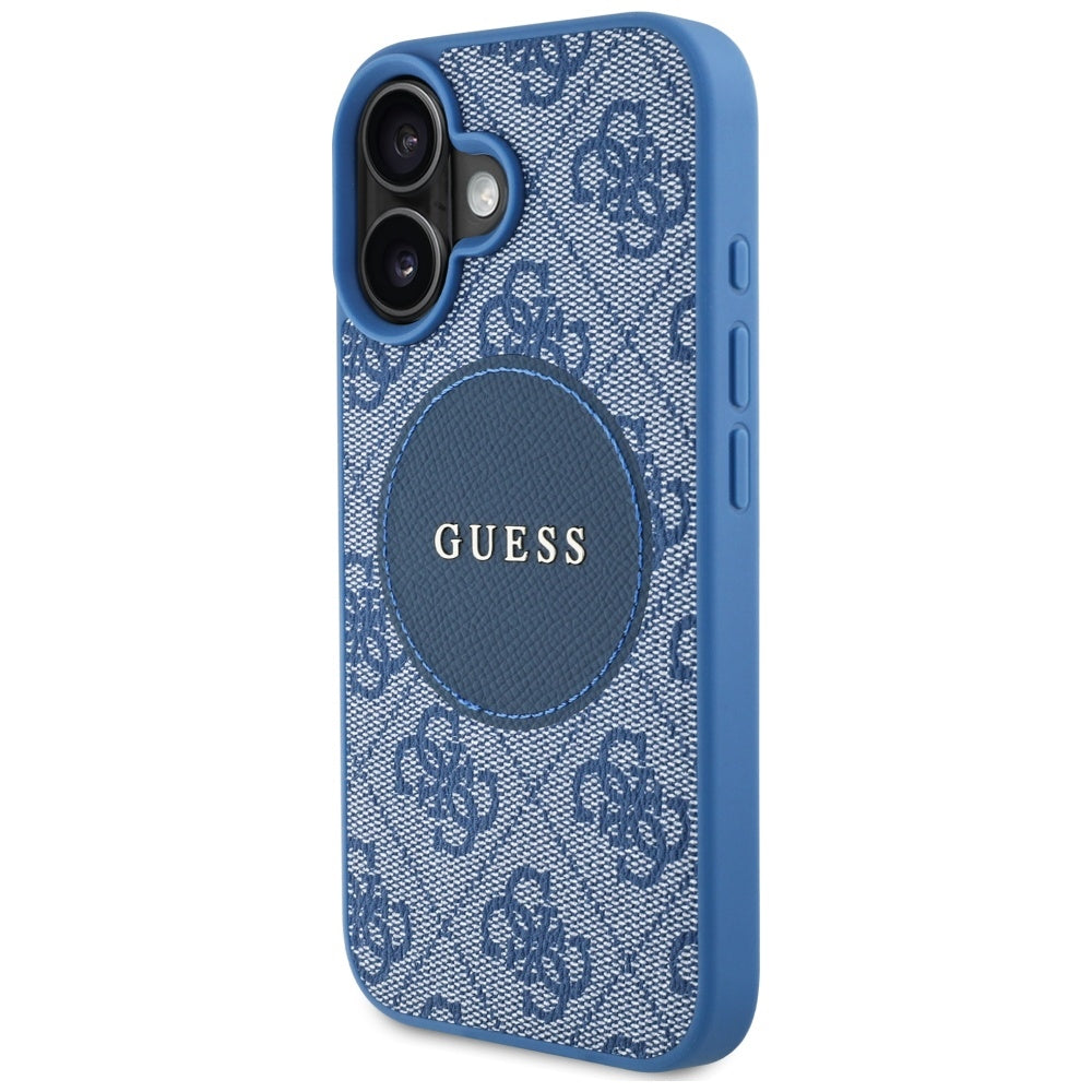MagSafe futrola za Apple iPhone 16, Guess, 4G Circle Classic Logo, Plava