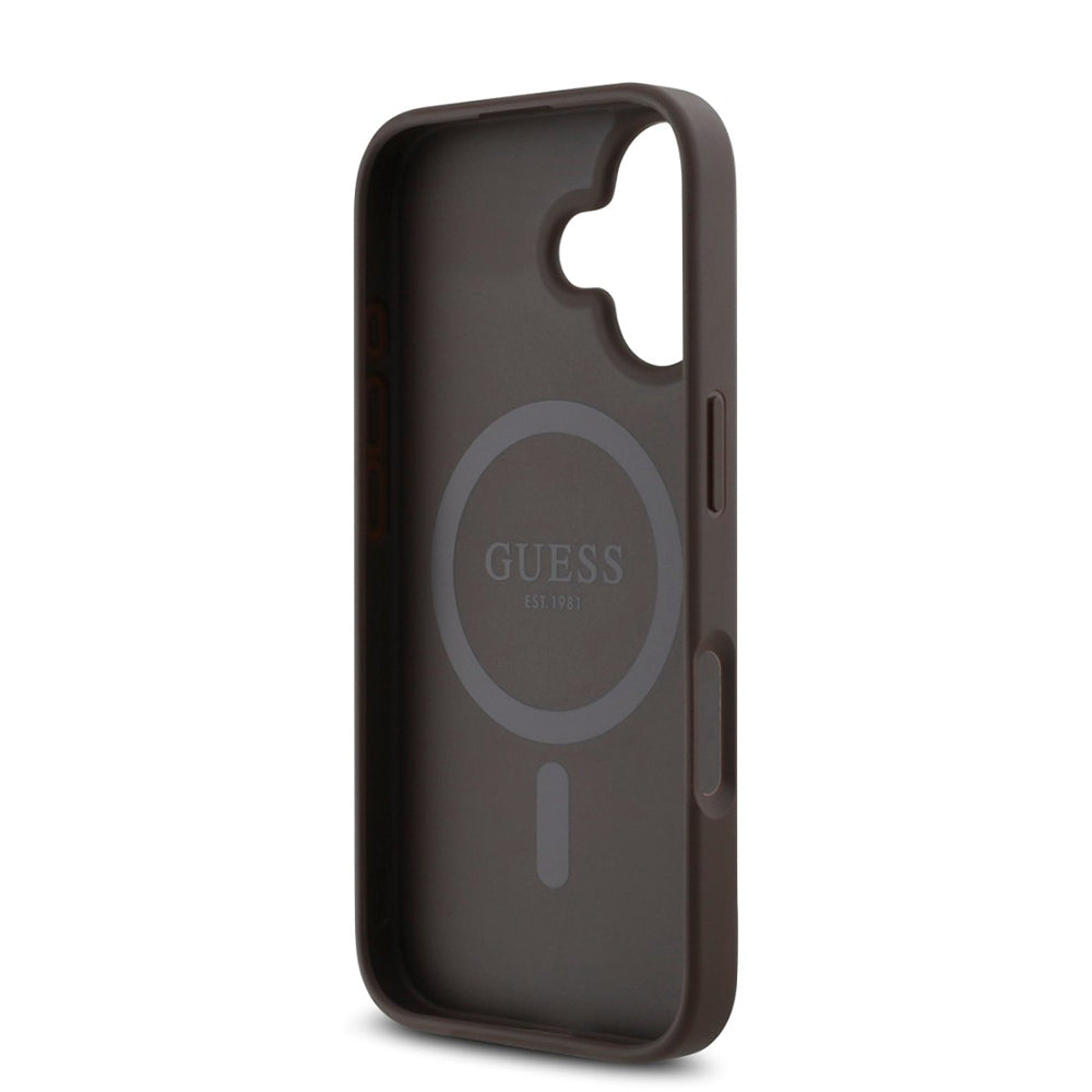 MagSafe futrola za Apple iPhone 16, Guess, 4G Classic, smeđa
