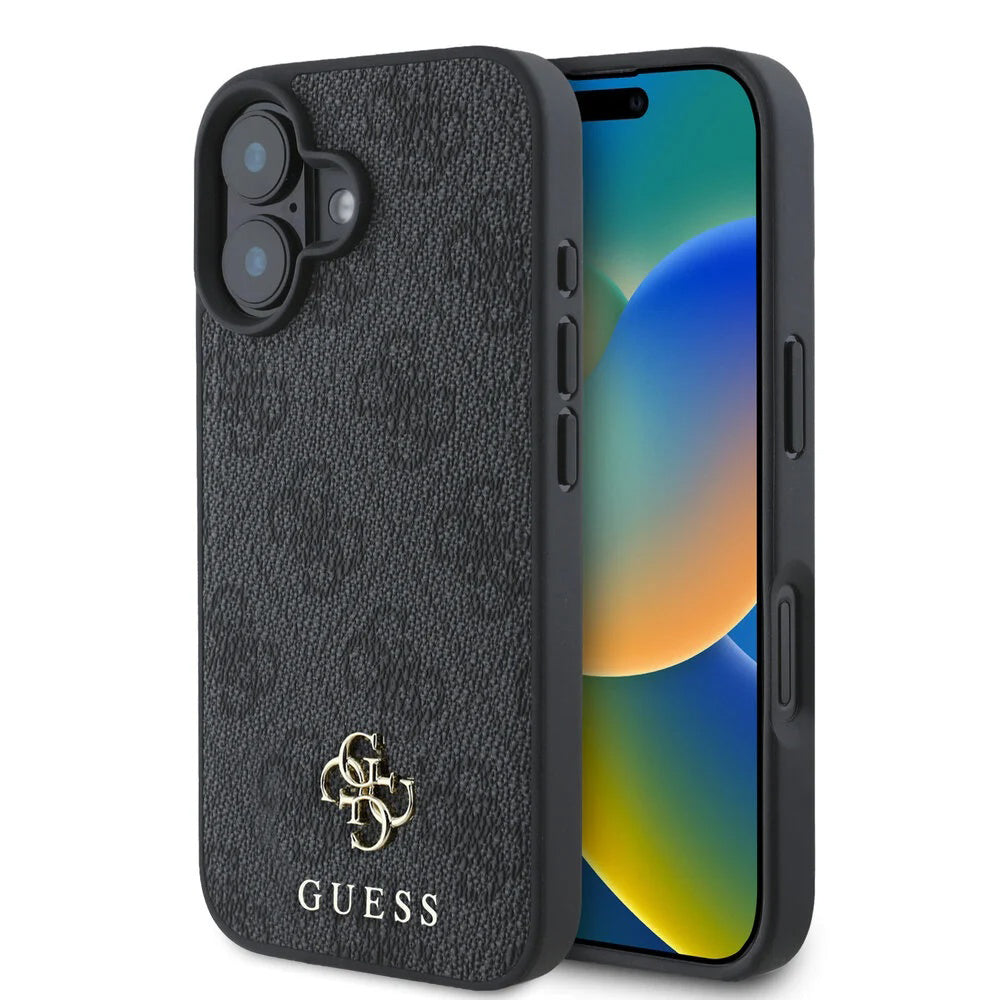 MagSafe futrola za Apple iPhone 16, Guess, 4G Classic, Crna