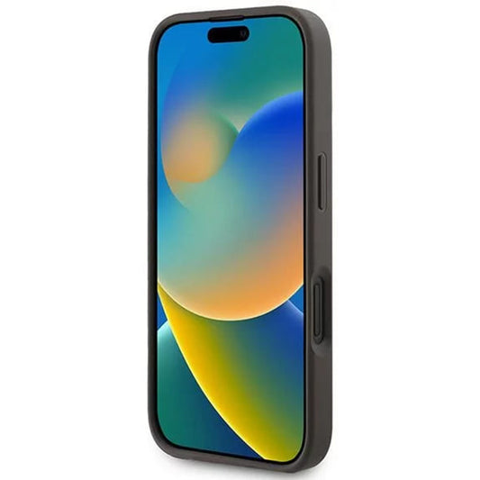 MagSafe futrola za Apple iPhone 16, Guess, 4G Ring Classic Logo, smeđa